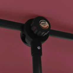 MAISON EXCLUSIVE - Parasol de jardin et mât en aluminium 2x1,5 m rouge bordeaux