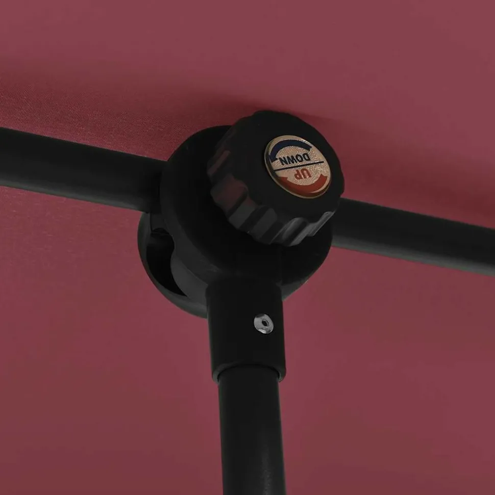 MAISON EXCLUSIVE - Parasol de jardin et mât en aluminium 2x1,5 m rouge bordeaux