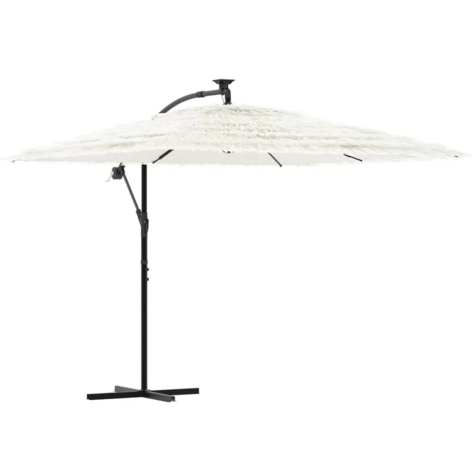 MAISON EXCLUSIVE - Parasol de jardin avec mât en acier blanc 269x269x235 cm
