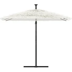 MAISON EXCLUSIVE - Parasol de jardin avec mât en acier blanc 269x269x235 cm