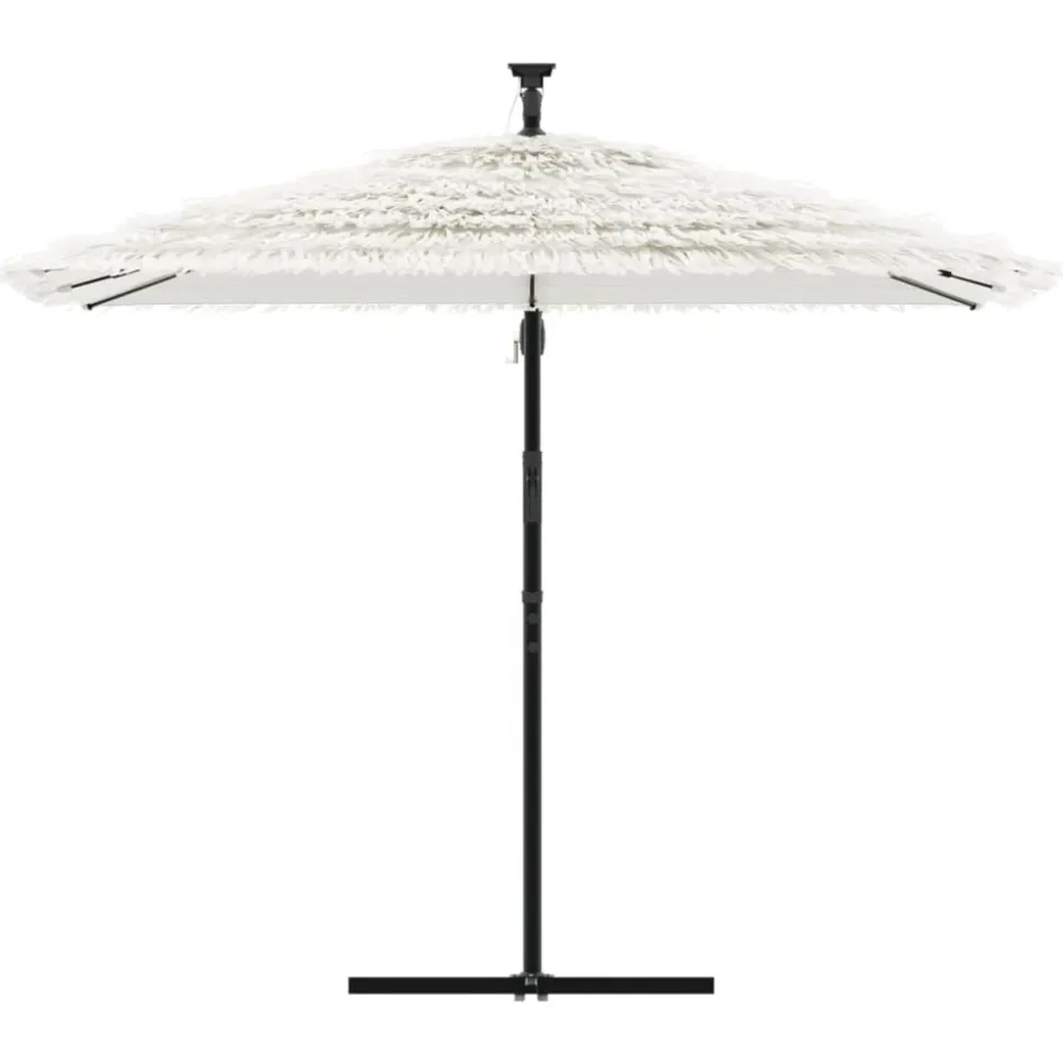 MAISON EXCLUSIVE - Parasol de jardin avec mât en acier blanc 269x269x235 cm
