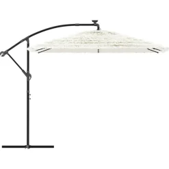 MAISON EXCLUSIVE - Parasol de jardin avec mât en acier blanc 269x269x235 cm