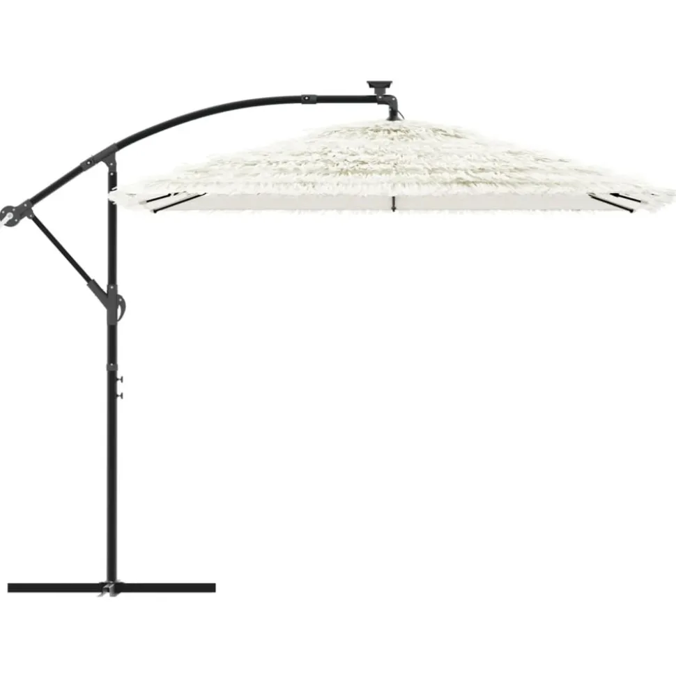 MAISON EXCLUSIVE - Parasol de jardin avec mât en acier blanc 269x269x235 cm