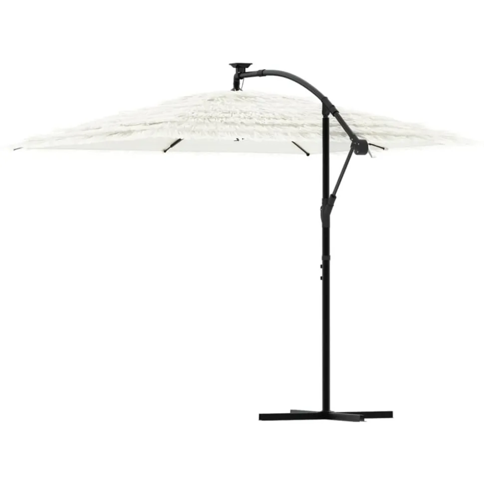 MAISON EXCLUSIVE - Parasol de jardin avec mât en acier blanc 269x269x235 cm