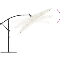 MAISON EXCLUSIVE - Parasol de jardin avec mât en acier blanc 269x269x235 cm