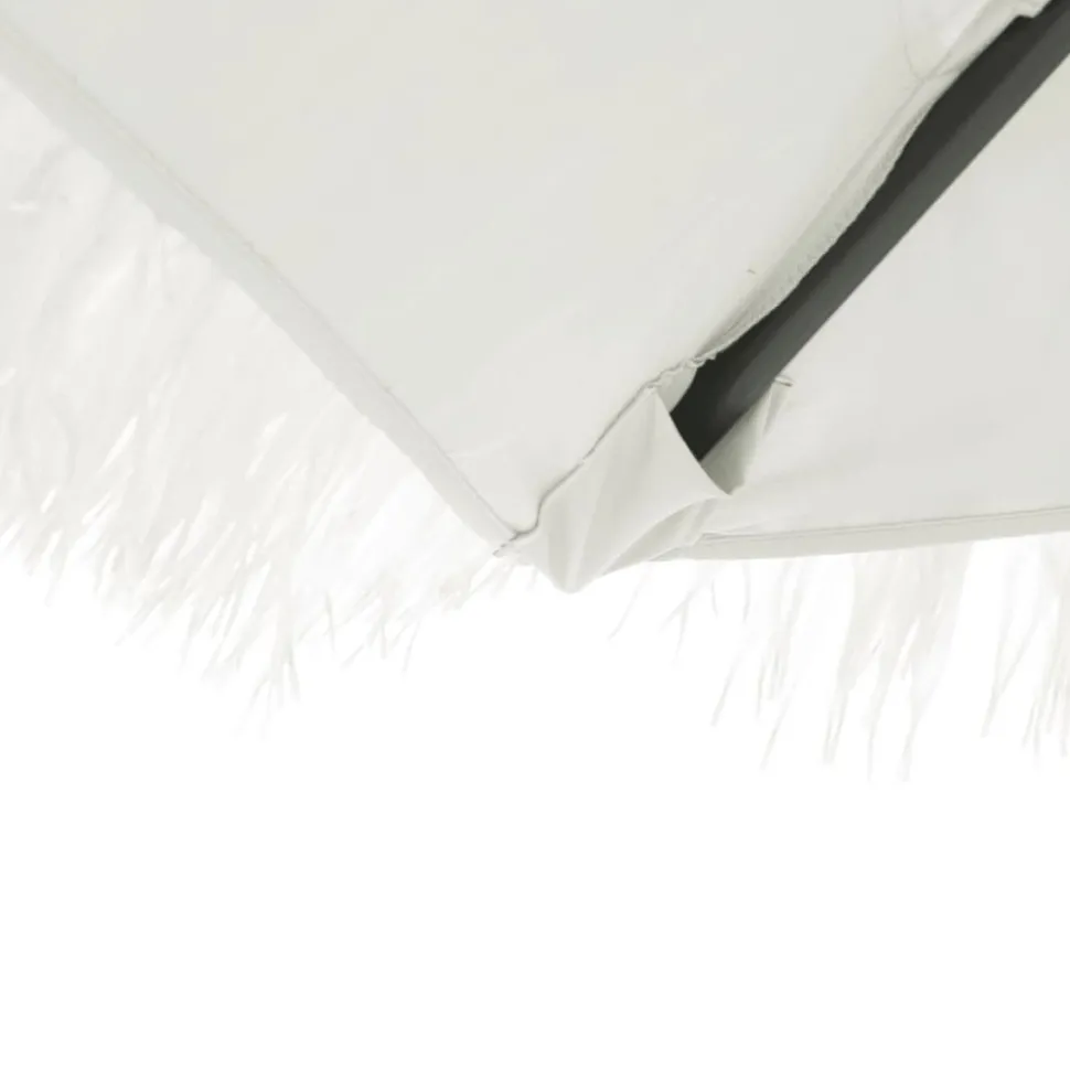 MAISON EXCLUSIVE - Parasol de jardin avec mât en acier blanc 269x269x235 cm