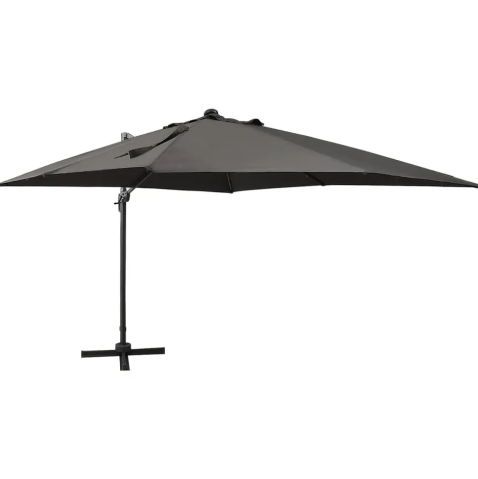 MAISON EXCLUSIVE - Parasol de jardin en porte-à-faux avec mât et lumières led
