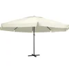 MAISON EXCLUSIVE - Parasol de jardin avec mât en aluminium 600 cm blanc sable