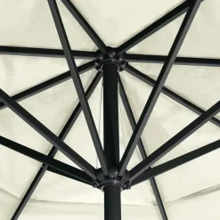 MAISON EXCLUSIVE - Parasol de jardin avec mât en aluminium 600 cm blanc sable