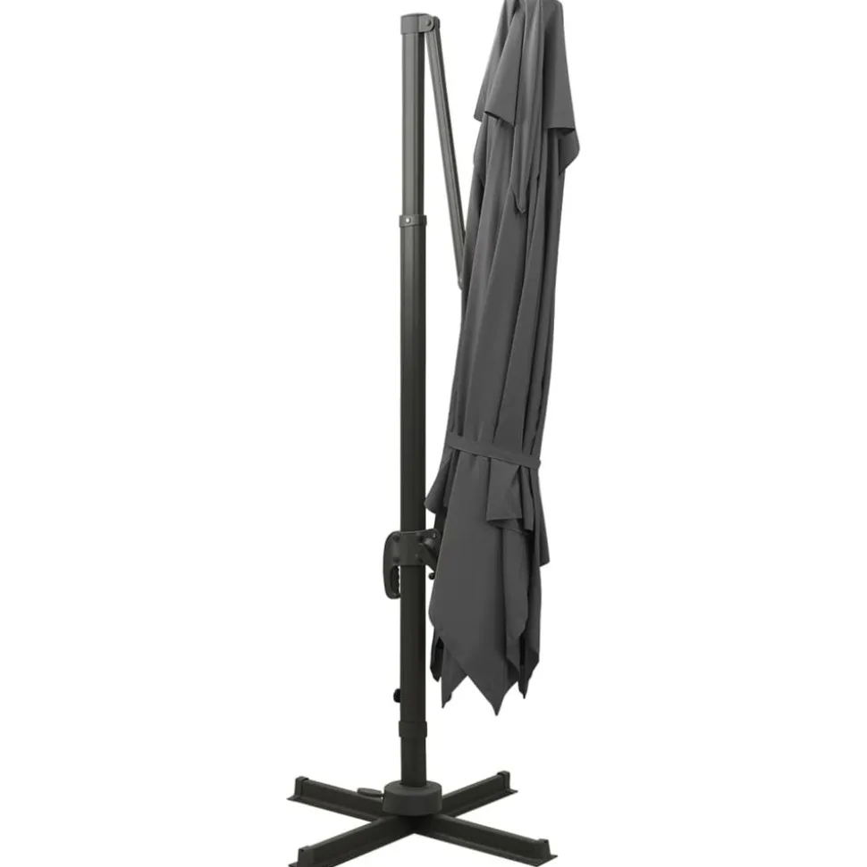 MAISON EXCLUSIVE - Parasol de jardin en porte-à-faux avec double toit anthracite
