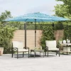 MAISON EXCLUSIVE - Parasol de jardin avec mât en acier bleu 290x290x238 cm