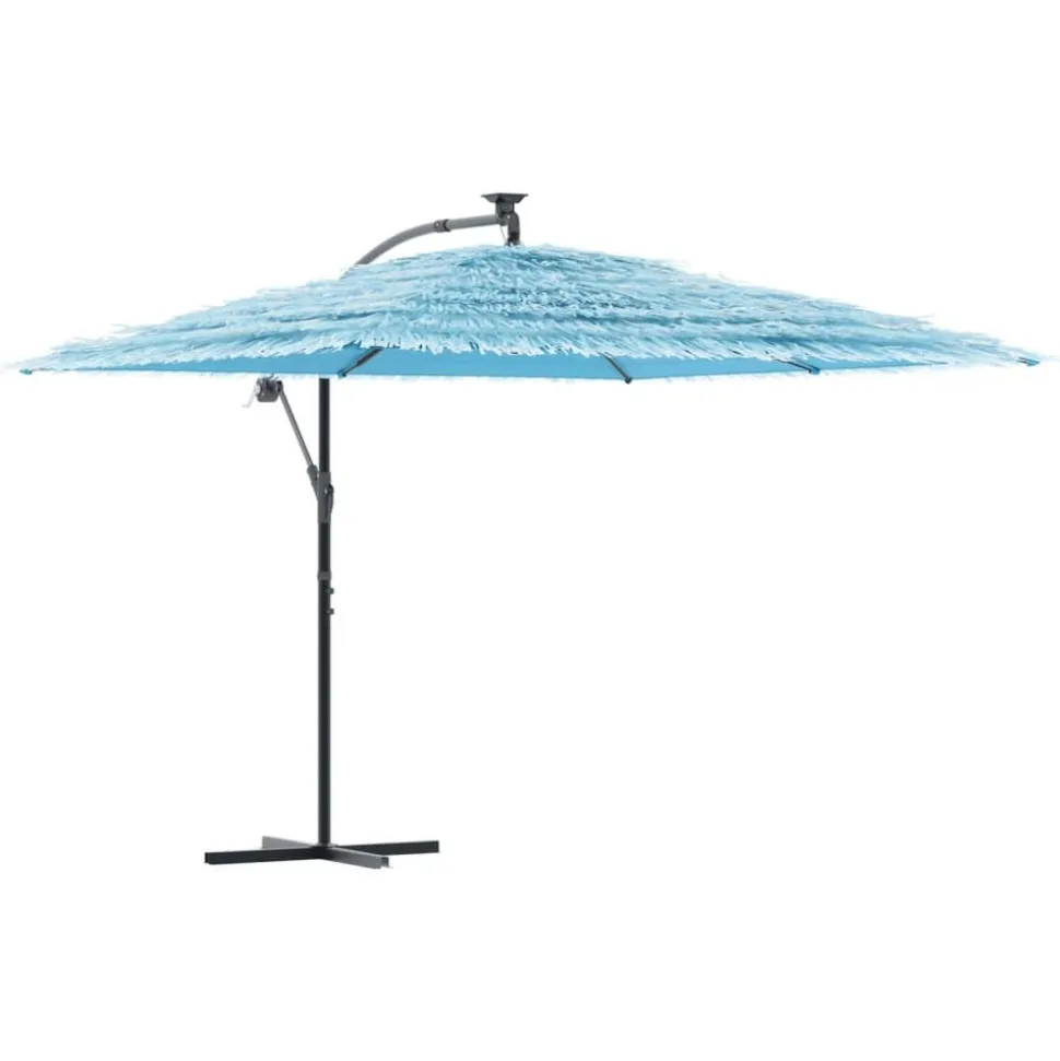 MAISON EXCLUSIVE - Parasol de jardin avec mât en acier bleu 290x290x238 cm