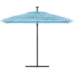 MAISON EXCLUSIVE - Parasol de jardin avec mât en acier bleu 290x290x238 cm