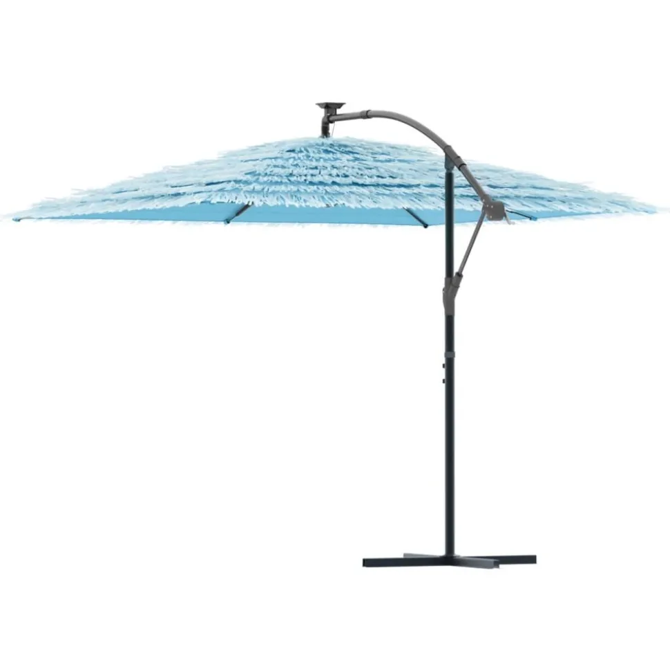 MAISON EXCLUSIVE - Parasol de jardin avec mât en acier bleu 290x290x238 cm