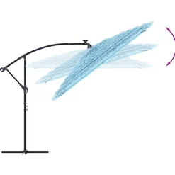 MAISON EXCLUSIVE - Parasol de jardin avec mât en acier bleu 290x290x238 cm
