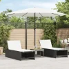 MAISON EXCLUSIVE - Parasol de jardin avec mât en acier blanc 324x324x247 cm