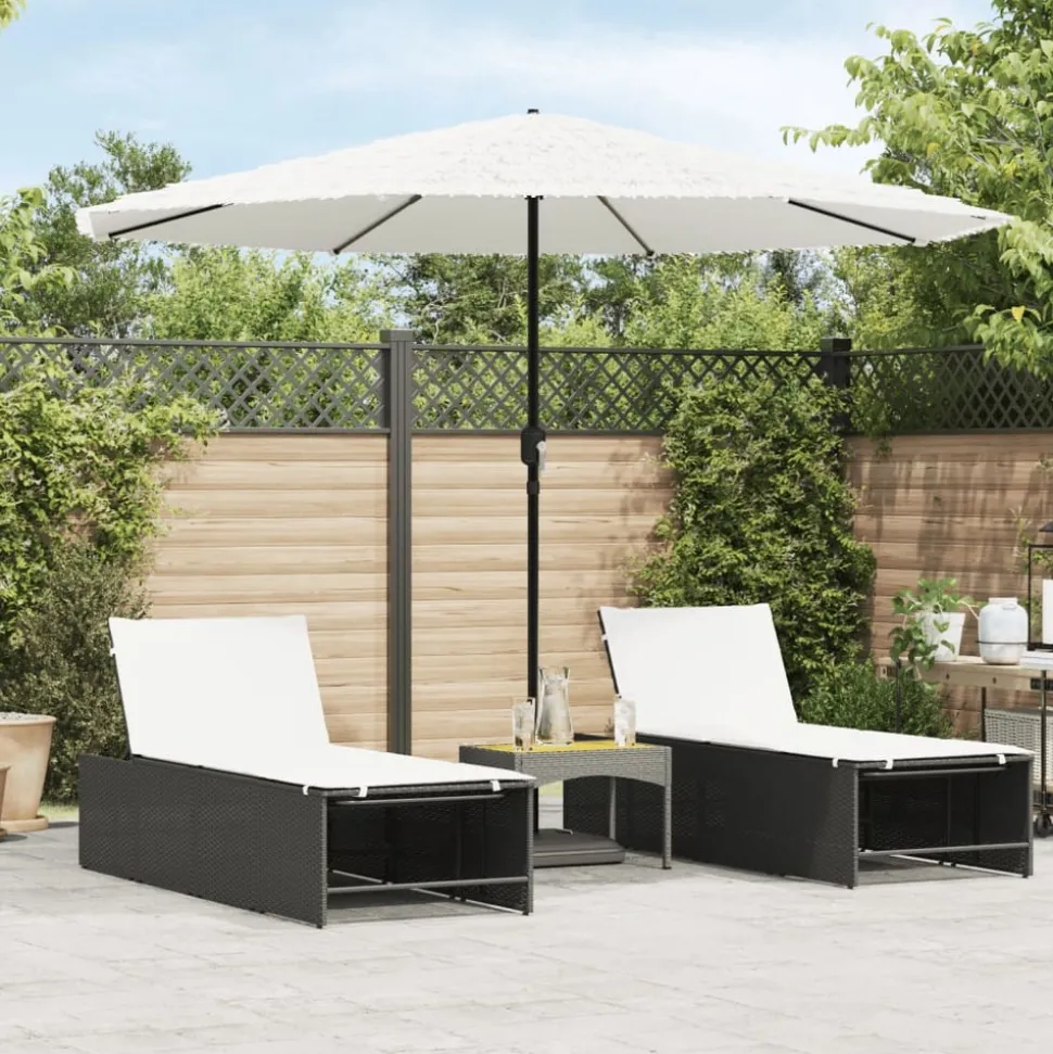 MAISON EXCLUSIVE - Parasol de jardin avec mât en acier blanc 324x324x247 cm