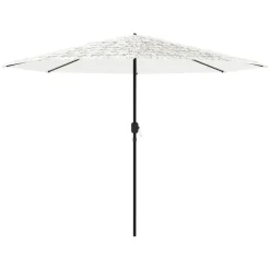 MAISON EXCLUSIVE - Parasol de jardin avec mât en acier blanc 324x324x247 cm