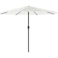 MAISON EXCLUSIVE - Parasol de jardin avec mât en acier blanc 324x324x247 cm