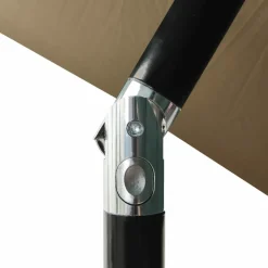 MAISON EXCLUSIVE - Parasol de jardin à 3 niveaux avec mât en aluminium taupe 2 m