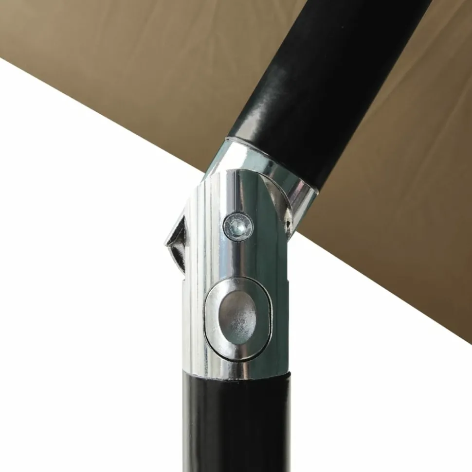 MAISON EXCLUSIVE - Parasol de jardin à 3 niveaux avec mât en aluminium taupe 2 m