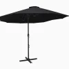 MAISON EXCLUSIVE - Parasol d'extérieur et poteau en aluminium 460x270 cm noir