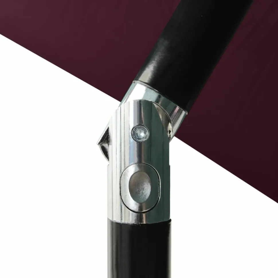 MAISON EXCLUSIVE - Parasol de jardin à 3 niveaux mât en aluminium rouge bordeaux