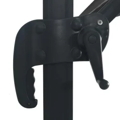 MAISON EXCLUSIVE - Parasol de jardin en porte-à-faux lumières led mât en aluminium