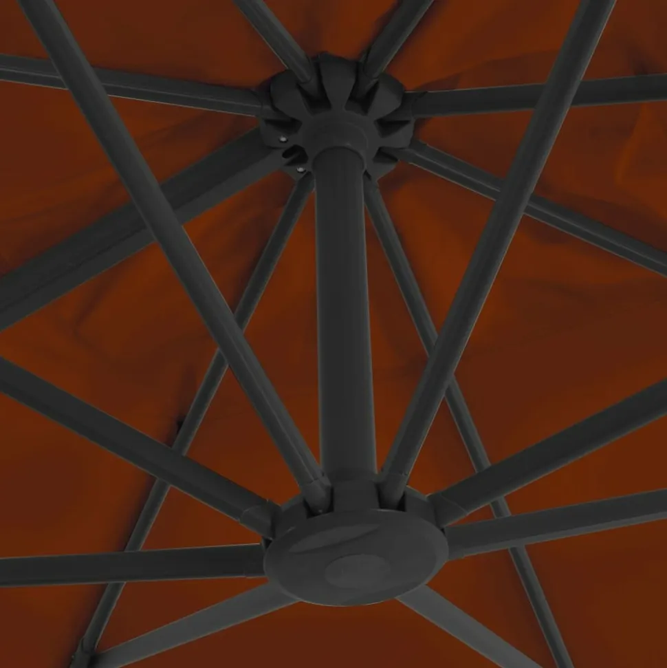 MAISON EXCLUSIVE - Parasol de jardin en porte-à-faux avec mât en aluminium