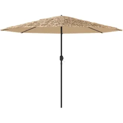 MAISON EXCLUSIVE - Parasol de jardin avec mât en acier marron 388x388x248 cm