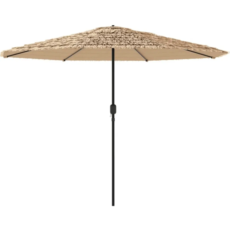 MAISON EXCLUSIVE - Parasol de jardin avec mât en acier marron 388x388x248 cm
