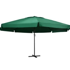 MAISON EXCLUSIVE - Parasol de jardin avec mât en aluminium 600 cm vert