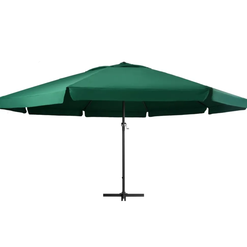 MAISON EXCLUSIVE - Parasol de jardin avec mât en aluminium 600 cm vert