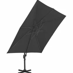 MAISON EXCLUSIVE - Parasol de jardin en porte-à-faux avec mât en aluminium noir