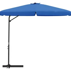 MAISON EXCLUSIVE - Parasol de jardin avec mât en acier 300 cm bleu azuré