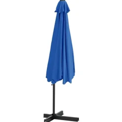 MAISON EXCLUSIVE - Parasol de jardin avec mât en acier 300 cm bleu azuré
