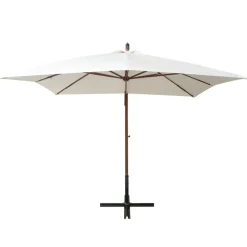 MAISON EXCLUSIVE - Parasol suspendu avec poteau en bois 300x300 cm blanc