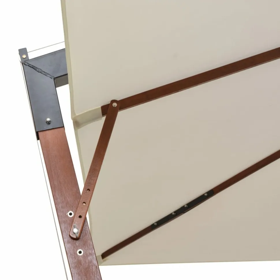 MAISON EXCLUSIVE - Parasol suspendu avec poteau en bois 300x300 cm blanc