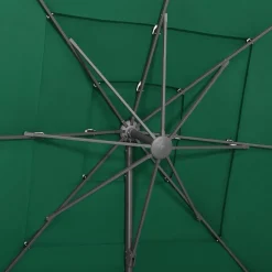 MAISON EXCLUSIVE - Parasol de jardin à 4 niveaux avec mât en aluminium vert