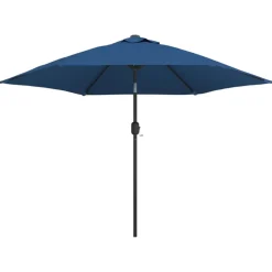 MAISON EXCLUSIVE - Parasol d'extérieur avec lumières led et mât en acier azuré