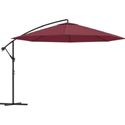 MAISON EXCLUSIVE - Parasol de jardin en porte-à-faux et poteau en aluminium