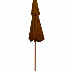 MAISON EXCLUSIVE - Parasol à deux étages avec mât en bois terre cuite 270 cm