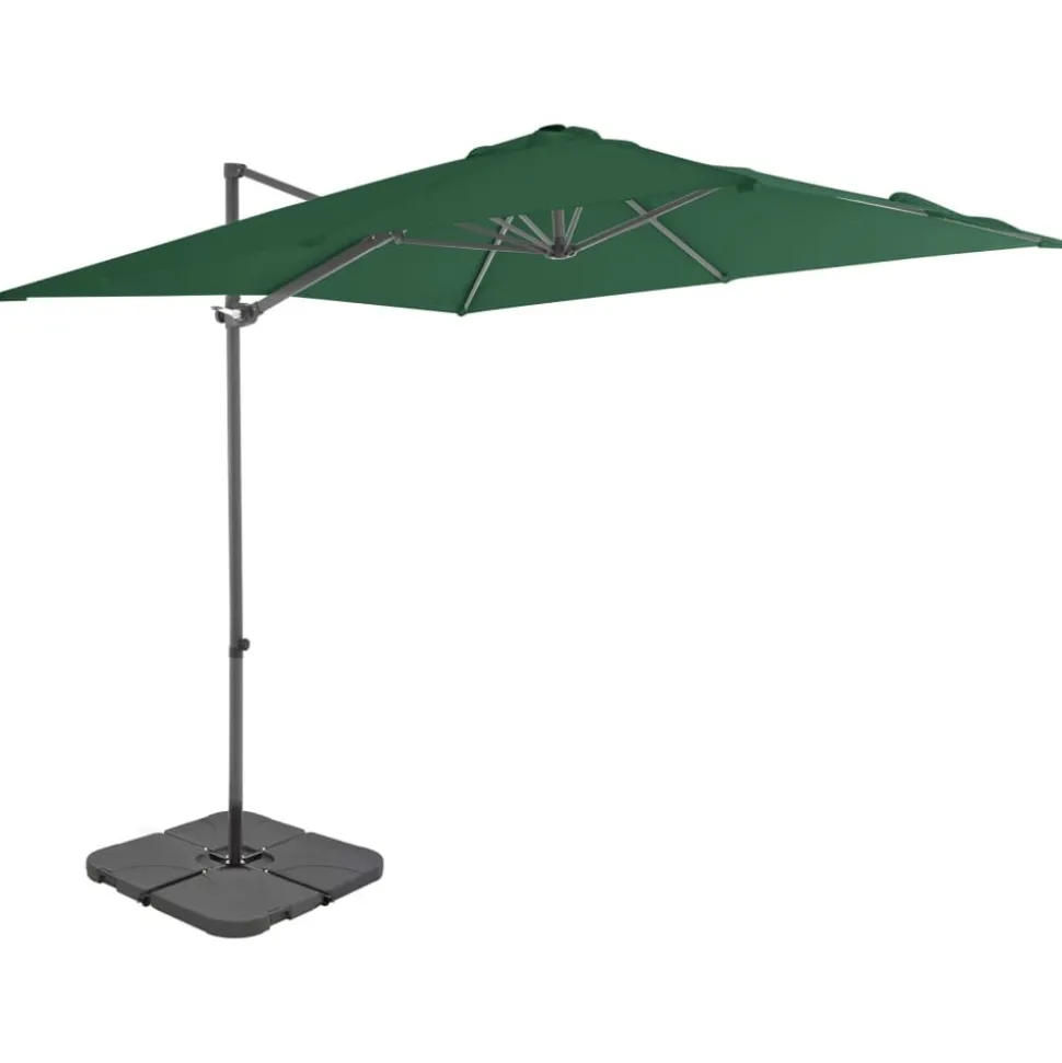 MAISON EXCLUSIVE - Parasol de jardin avec base portable vert