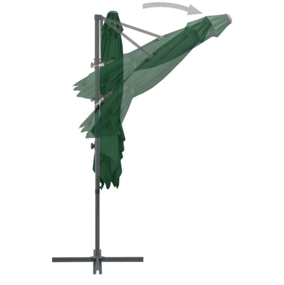 MAISON EXCLUSIVE - Parasol de jardin avec base portable vert