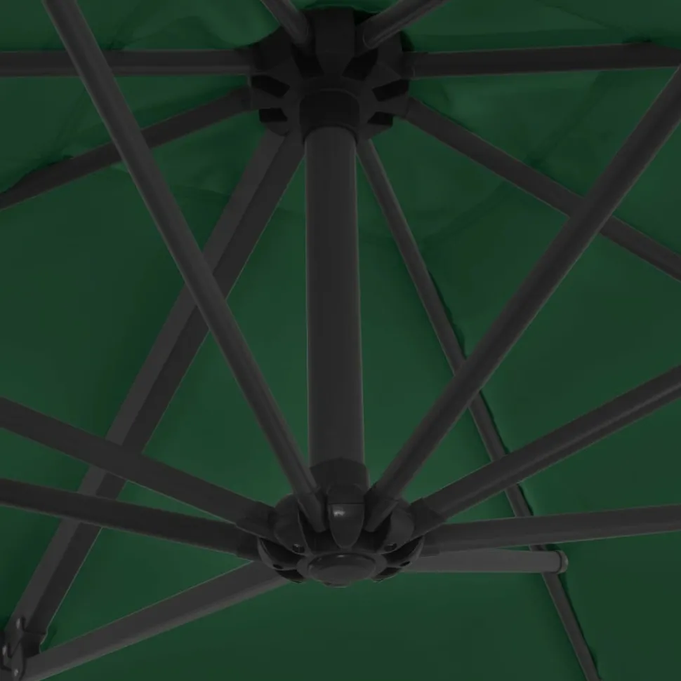 MAISON EXCLUSIVE - Parasol de jardin avec base portable vert