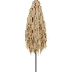 MAISON EXCLUSIVE - Parasol de jardin avec led et mât en acier marron 268x268x226cm