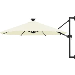 MAISON EXCLUSIVE - Parasol mural de jardin avec led 300 cm sable
