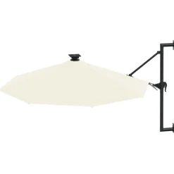 MAISON EXCLUSIVE - Parasol mural de jardin avec led 300 cm sable