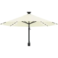 MAISON EXCLUSIVE - Parasol mural de jardin avec led 300 cm sable