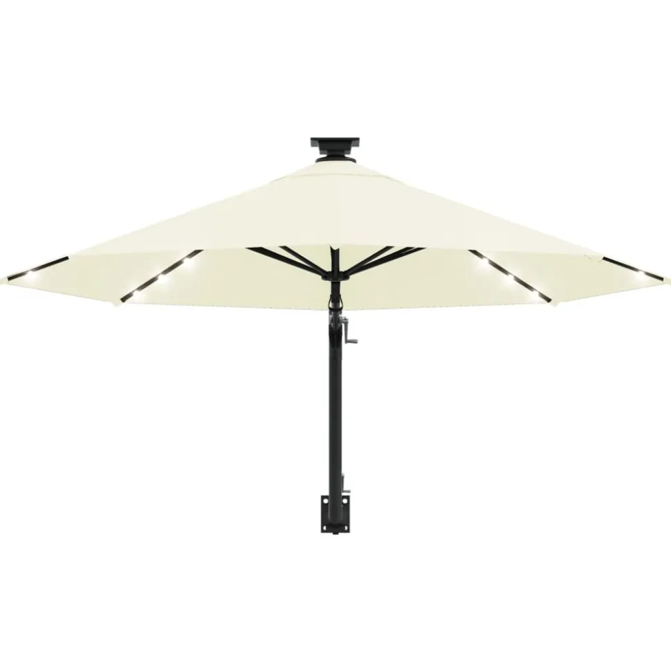 MAISON EXCLUSIVE - Parasol mural de jardin avec led 300 cm sable